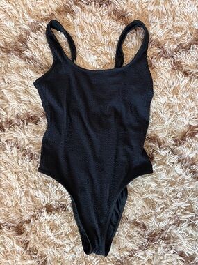Abercrombie low back textured one piece swim